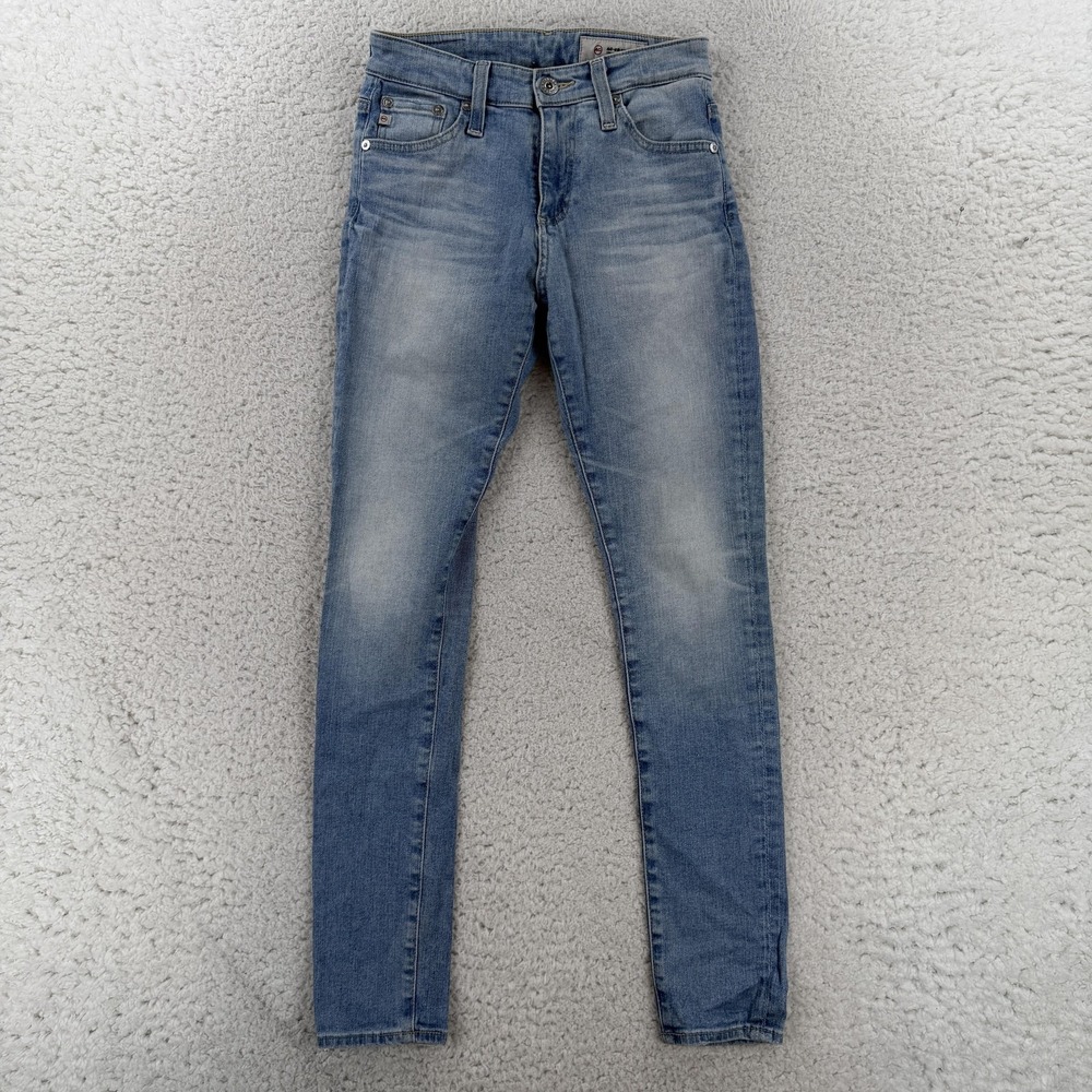 AG Adriano Goldschmied Jeans Womens 24R Blue Light Wash Mid Rise Skinny Stretch